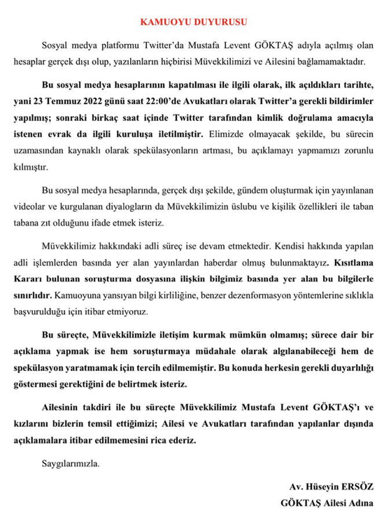 Avukatlarından Levent Göktaş açıklaması: 'İntikam almak istiyorlar'