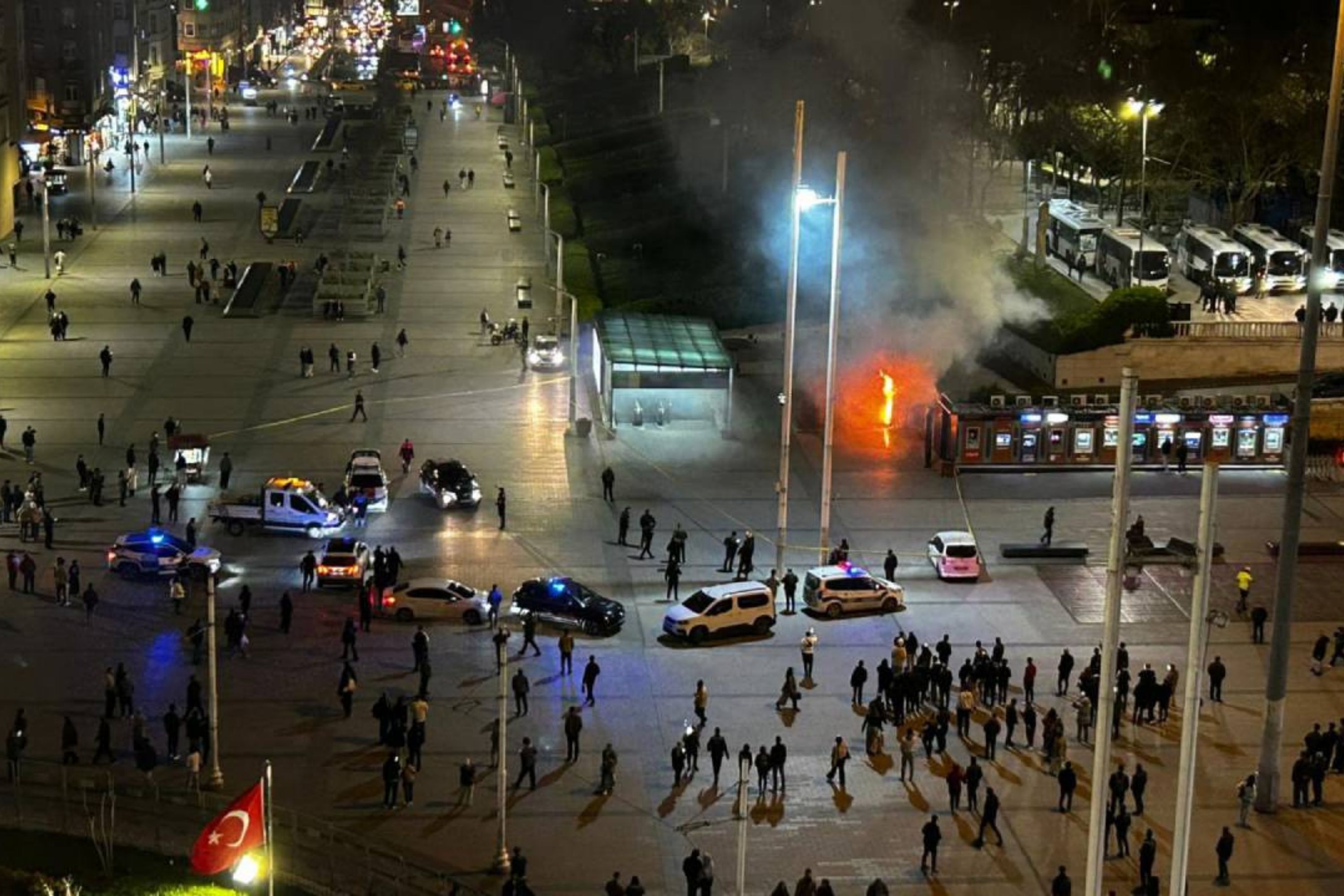 Taksim Metrosu asansöründe yangın