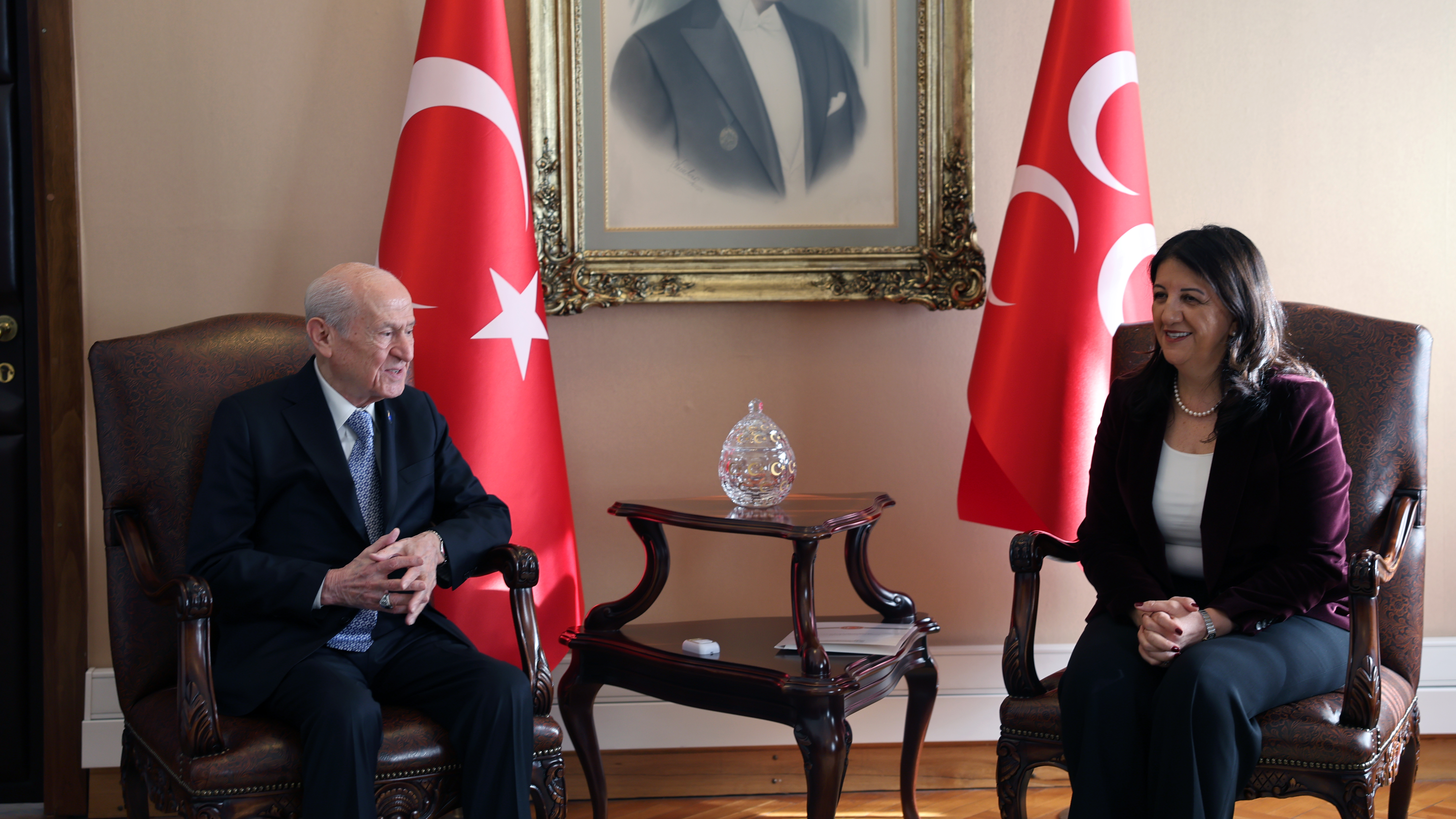 İmralı heyetinden MHP ziyareti: Bahçeli 'Buldan'ın her cümlesine imzamı atarım' dedi