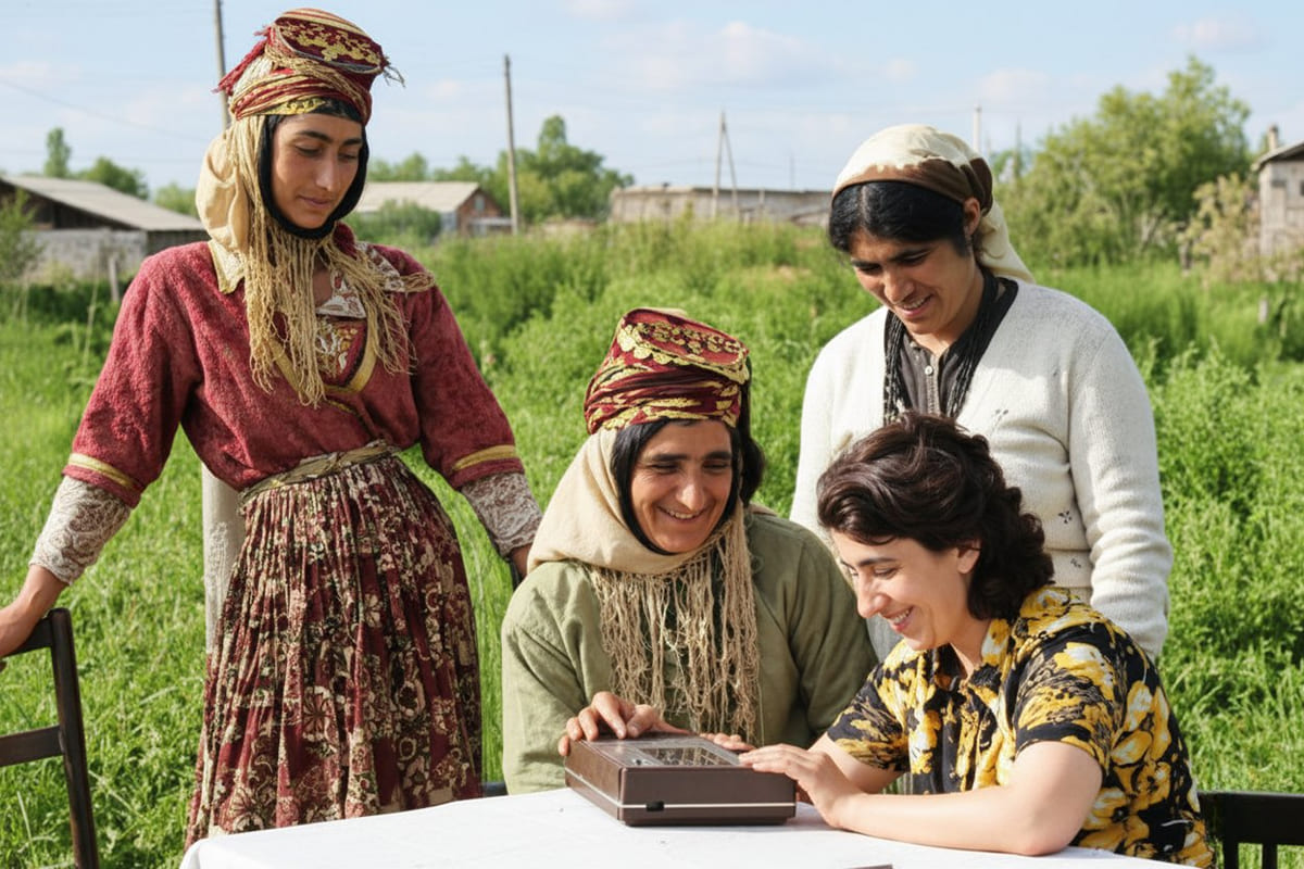 Sovyetler Birliği'nde 1934 yılında basılan ve Kürt kadınlarının sağlık ile haklarını anlatan Selametiya Jinan (Kadınların Selameti) broşürünün kapağı