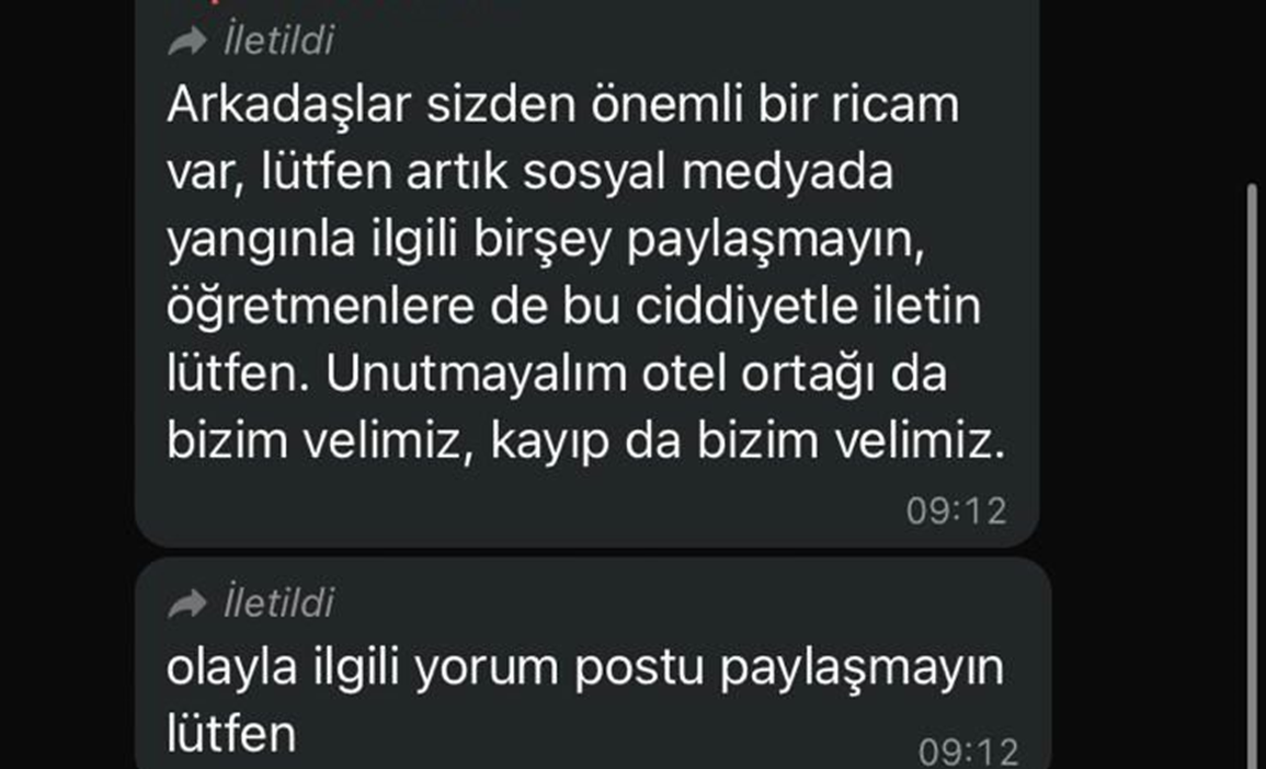 Işık Okulları'nda öğretmenlere gönderilen mesaj