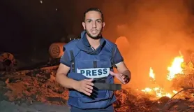 İsrail ordusunun gazetecilerin çadırına düzenlediği saldırıda katlettiği 5 gazeteciden biri El Cezire muhabiri Enes Eş-Şerif.