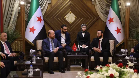 Yanına AKP heyetini alan Bilal Erdoğan Suriye ziyaretine çıktı