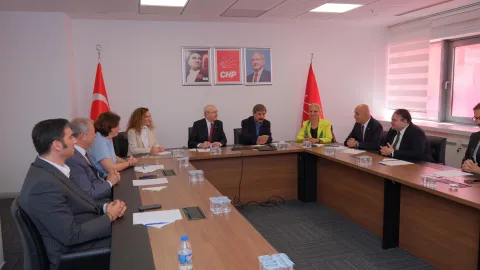CHP Genel Merkezi'nde düzenlenen Yüksek Disiplin Kurulu toplantısından bir kare.