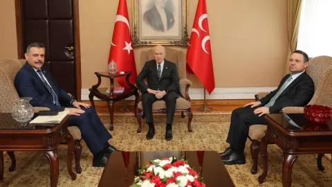 MHP Genel Başkanı Devlet Bahçeli'nin Adalet Bakanı Akın Gürlek ve İçişleri Bakanı Mustafa Çiftçi ile görüşmesi