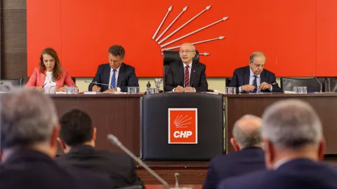CHP Parti Meclisi toplantısı sırasında çekilmiş genel bir görüntü