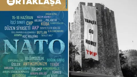 Ortaklaşa dergisinin 9. sayısının kapağı, NATO'yu konu alan bir dosyayı vurguluyor.
