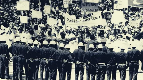 15-16 Haziran 1970 Büyük İşçi Direnişi'nden bir kare.