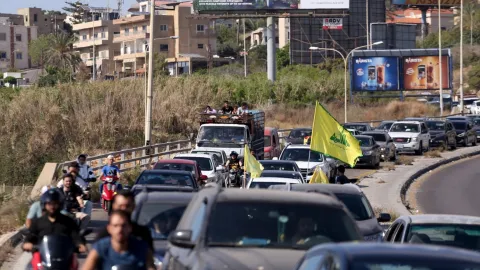 İsrail'in Lübnan'ın güneyine düzenlediği saldırı sonrası bölgeden genel bir görüntü.