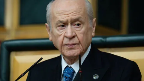 MHP Genel Başkanı Devlet Bahçeli konuşma yaparken