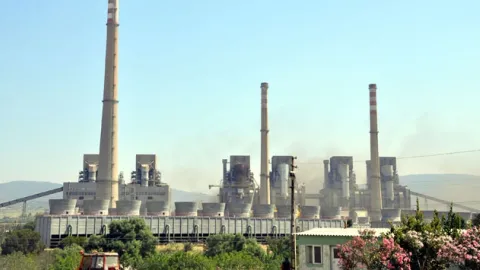 Termik santral bacaları ve dumanları