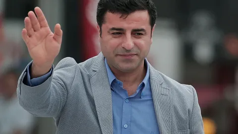 Selahattin Demirtaş'ın Edirne Cezaevi'nde tutuklu bulunduğu fotoğraf.