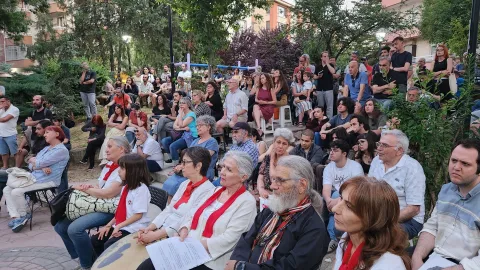 Ankara'da NATO zirvesi hazırlıkları kapsamında güvenlik önlemleri alınırken çekilmiş bir kare.
