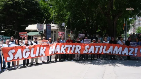 Eskişehir'de sağlık kurumu özelleştirmelerine karşı protesto