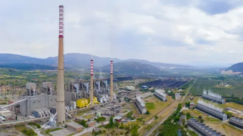 Soma'da termik santral sahası