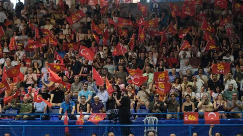 TKP'nin NATO Zirvesi'ne karşı İstanbul'da düzenlediği eylemden genel görünüm.