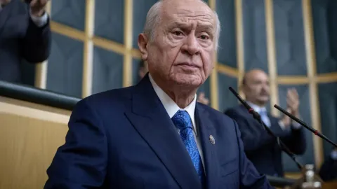 MHP Genel Başkanı Devlet Bahçeli grup toplantısında konuşma yaparken
