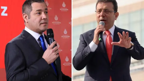 İBB Davası'nda görülen duruşma salonundan bir görüntü.