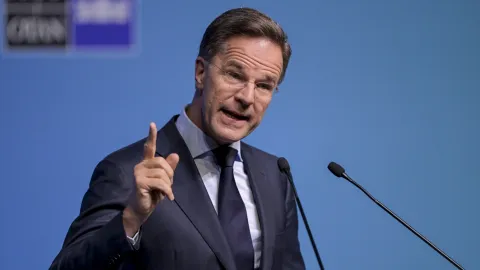 NATO Genel Sekreteri Mark Rutte, Ankara'da basın toplantısı düzenliyor.