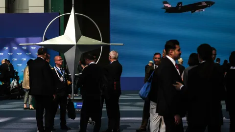 Ankara'daki NATO Zirvesi'nden genel plan görüntü.