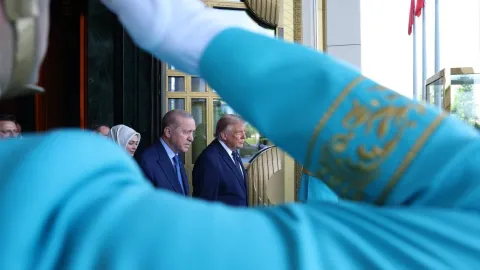 ABD Başkanı Donald Trump, Ankara'da NATO Zirvesi sırasında.