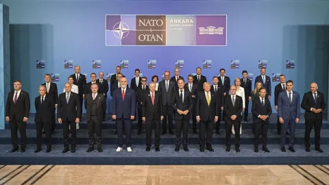 NATO Zirvesi'nden genel bir görüntü.