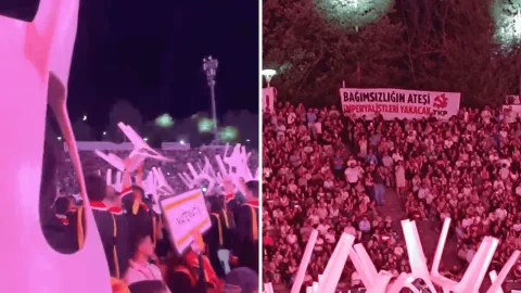 ODTÜ'lüler rektöre sırtını döndü, ıslıklarla protesto etti: 'AKP'nin memuruna karşı, geleceğine sahip çıkmak için…'