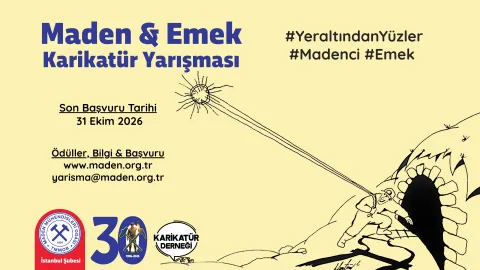 Maden ve Emek Karikatür Yarışması afişi