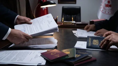 İçişleri Bakanlığı logosu veya tarikatları temsil eden semboller içeren bir görsel.