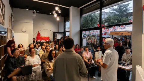 Moncada Kışlası Baskını'nın 73. yıl dönümü anma etkinliğinden genel plan.