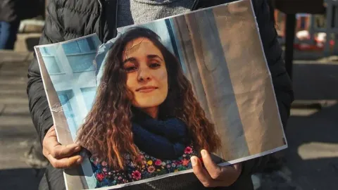 Gülistan Doku davasıyla ilgili görselleri içeren bir kolaj.