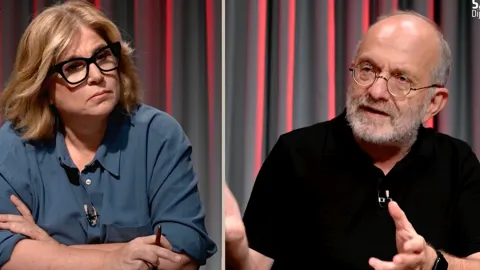 Kemal Okuyan, İpek Özbey'in programında değerlendirmelerde bulunuyor.