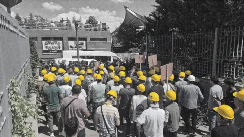 Elazığ Eti Gümüş Madeni İşçilerinin Bakanlığa Yürüyüşüne Polis Engeli