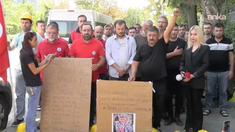 Madenciler Bakanlık önünde eylem sürdürüyor, Çayırhan'daki ölümün ardından saygı duruşması yapıldı