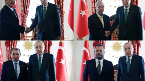 Cumhurbaşkanı Erdoğan, dört büyük kulüp başkanıyla görüştü