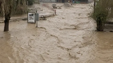 Hatay'ın Arsuz ilçesinde sağanak ve dolu hayatı olumsuz etkiledi