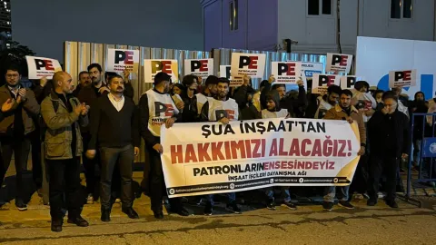 ŞUA Yapı işçileri hakkını istiyor: Ana firma taşerona yönlendiriyor
