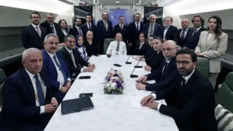 Erdoğan uçakta