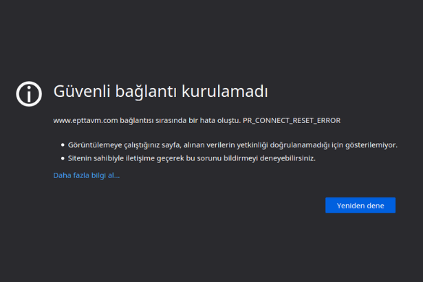 Maske sistemi çalışmıyor