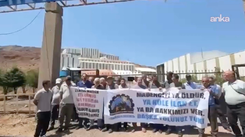 SSS Yıldızlar Holding madencinin parasını ödemiyor: Elazığ'da Eti Gümüş işçileri eylem başlattı