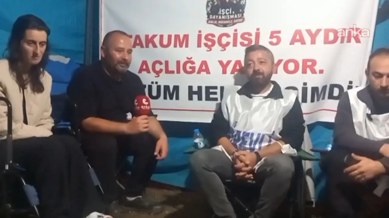 Atakum Belediyesi işçilerinin açlık grevi 5. gününde: 'Sadaka değil, hakkımızı istiyoruz'